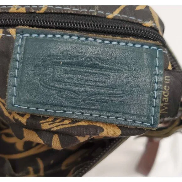 Leaders in Leather Skinny Crossbody Shoulder Bag Tote Cutout Tooled Leather - Picture 3 of 11